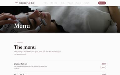 The menu