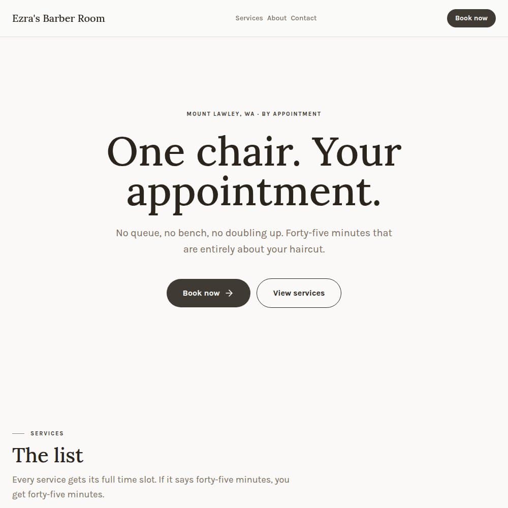Ezra's Barber Room