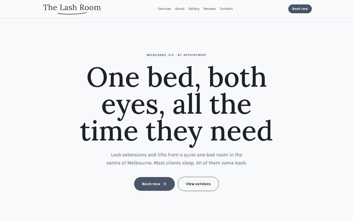 The Lash Room by Elle website