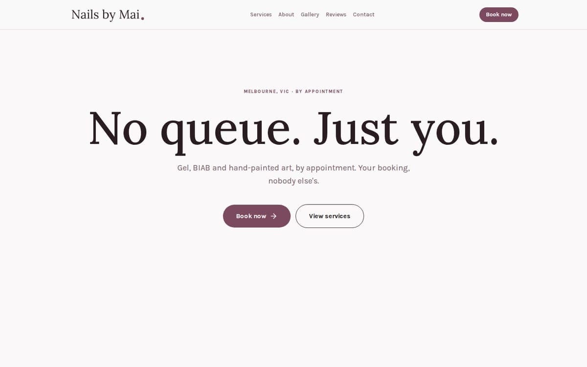 Nails by Mai website