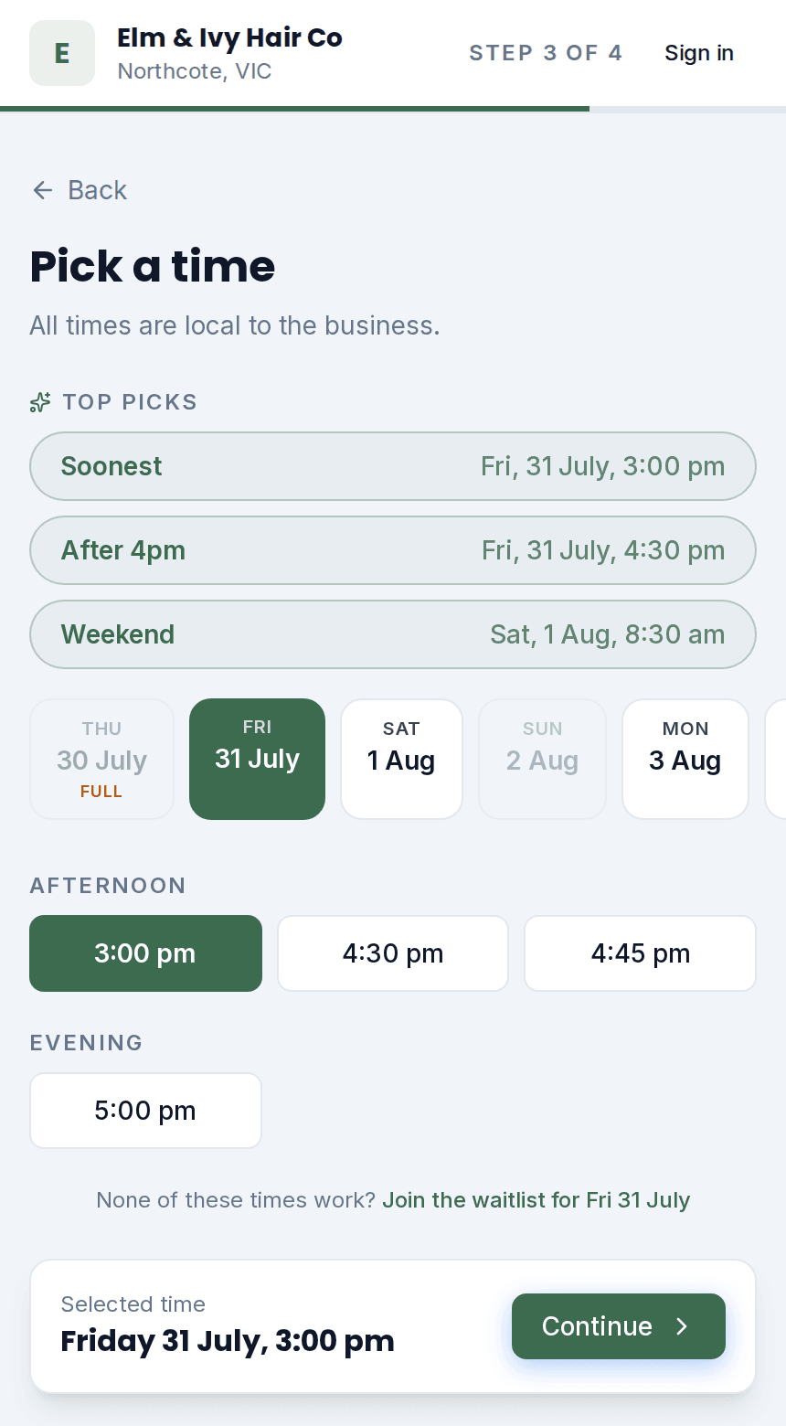 Customers book anytime, without calling you
