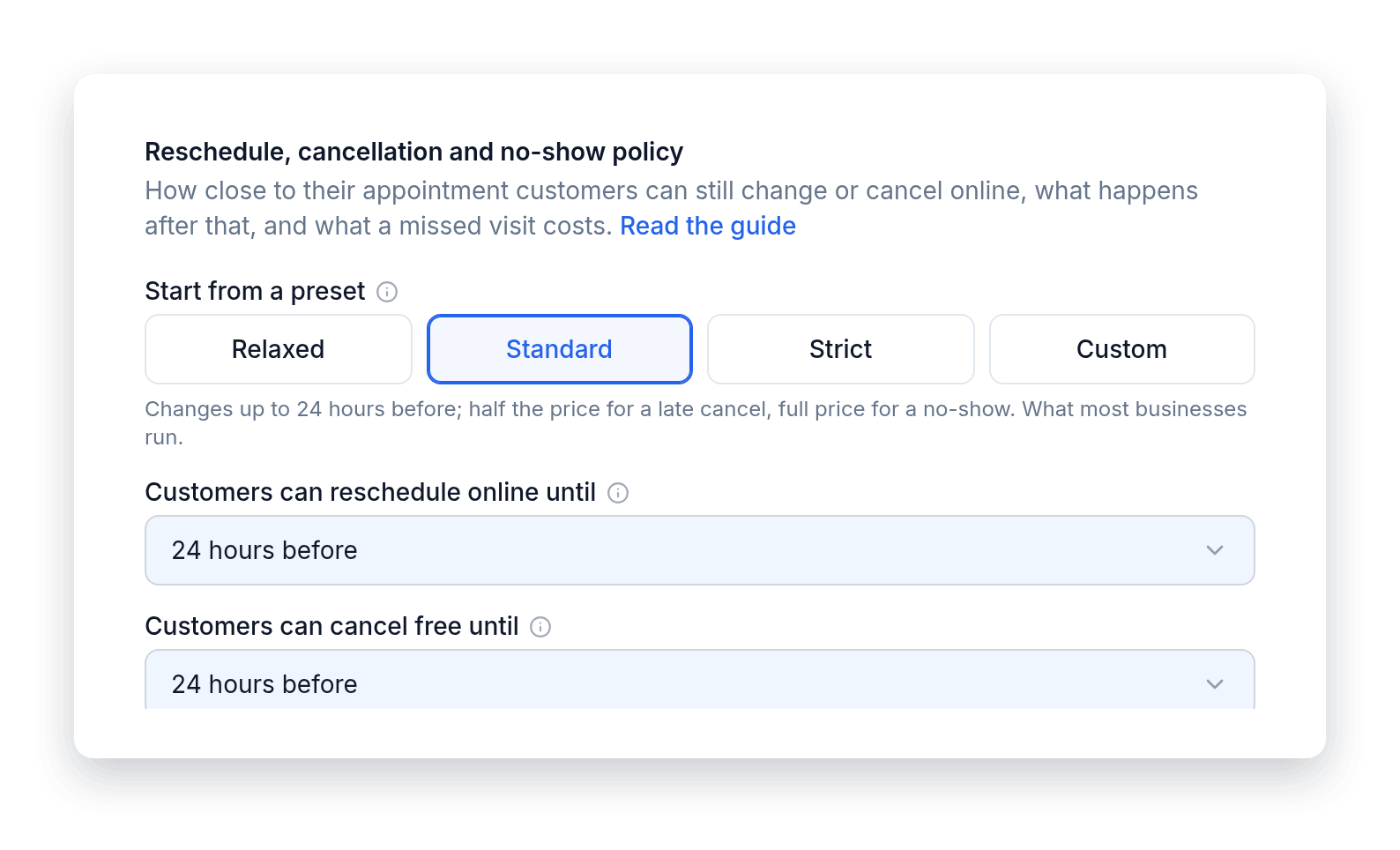 A cancellation policy that works for you