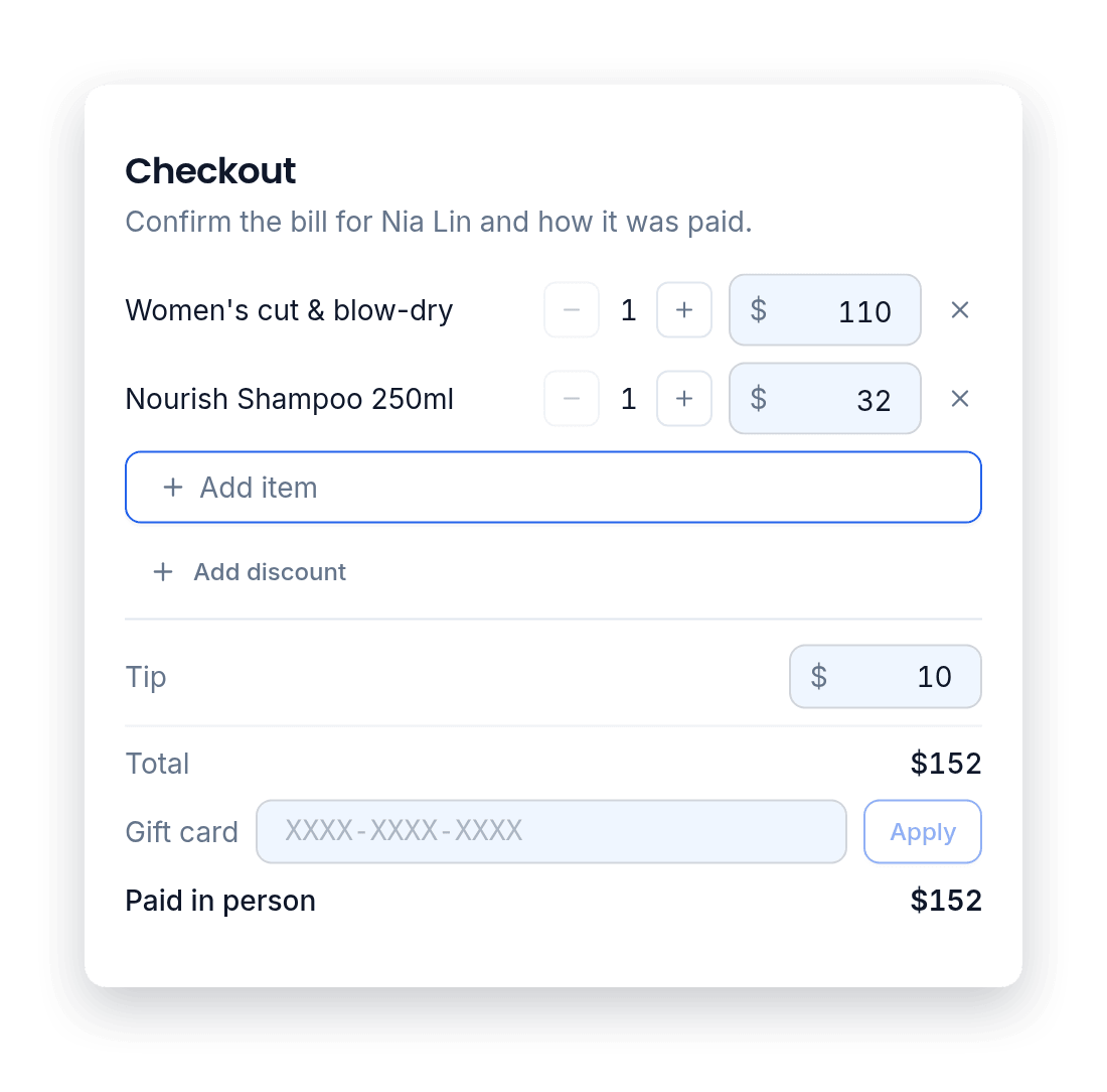 Checkout that takes one screen