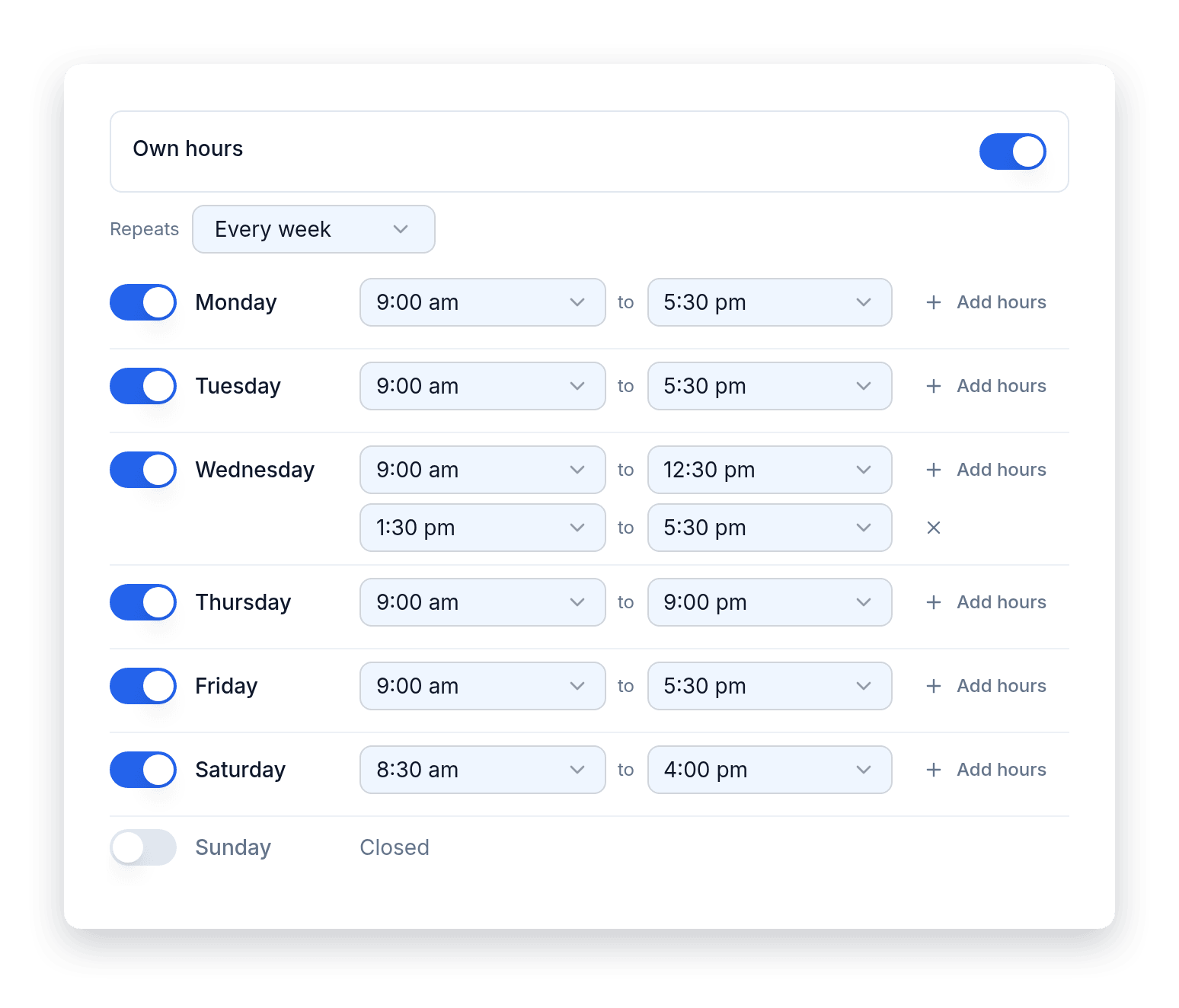 Rosters that shape your booking page