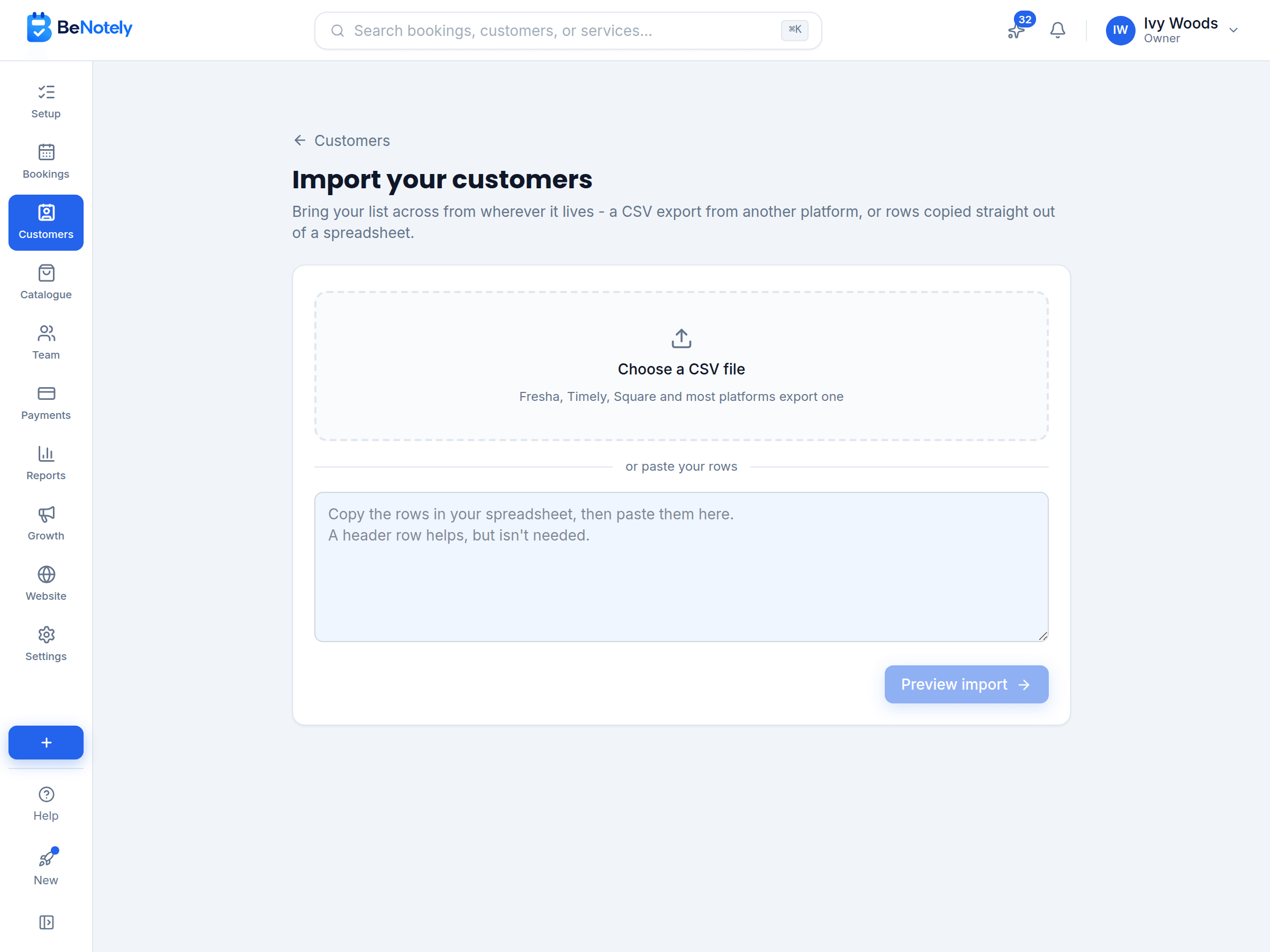 Your customers, brought across in minutes
