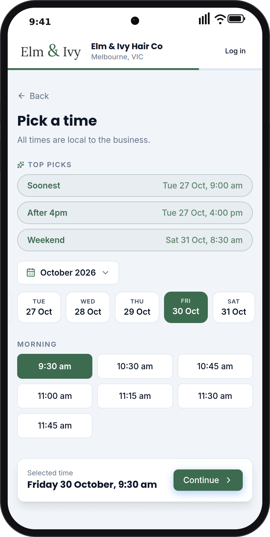 Customers can book into processing time online