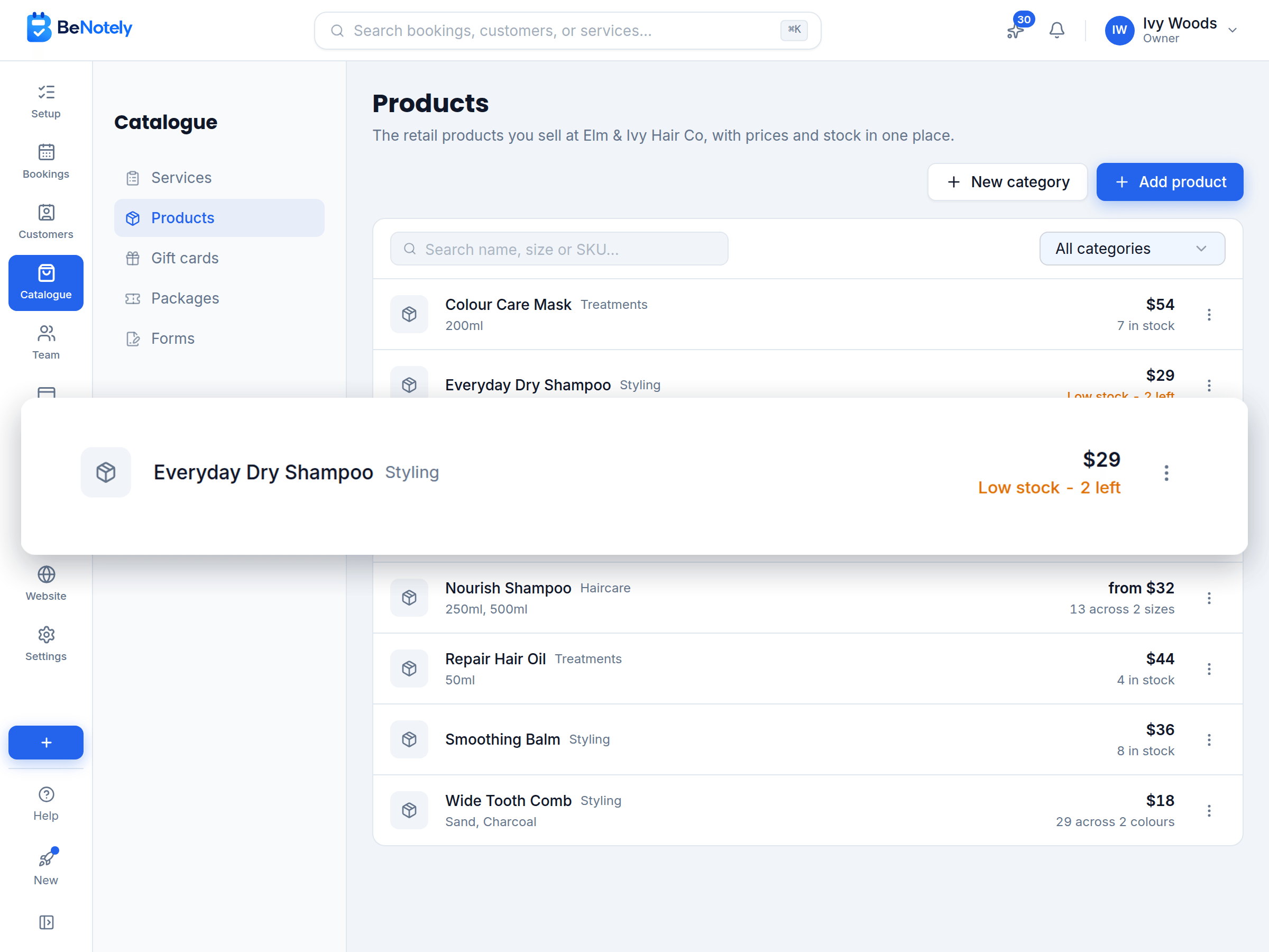 Low-stock alerts before you run out