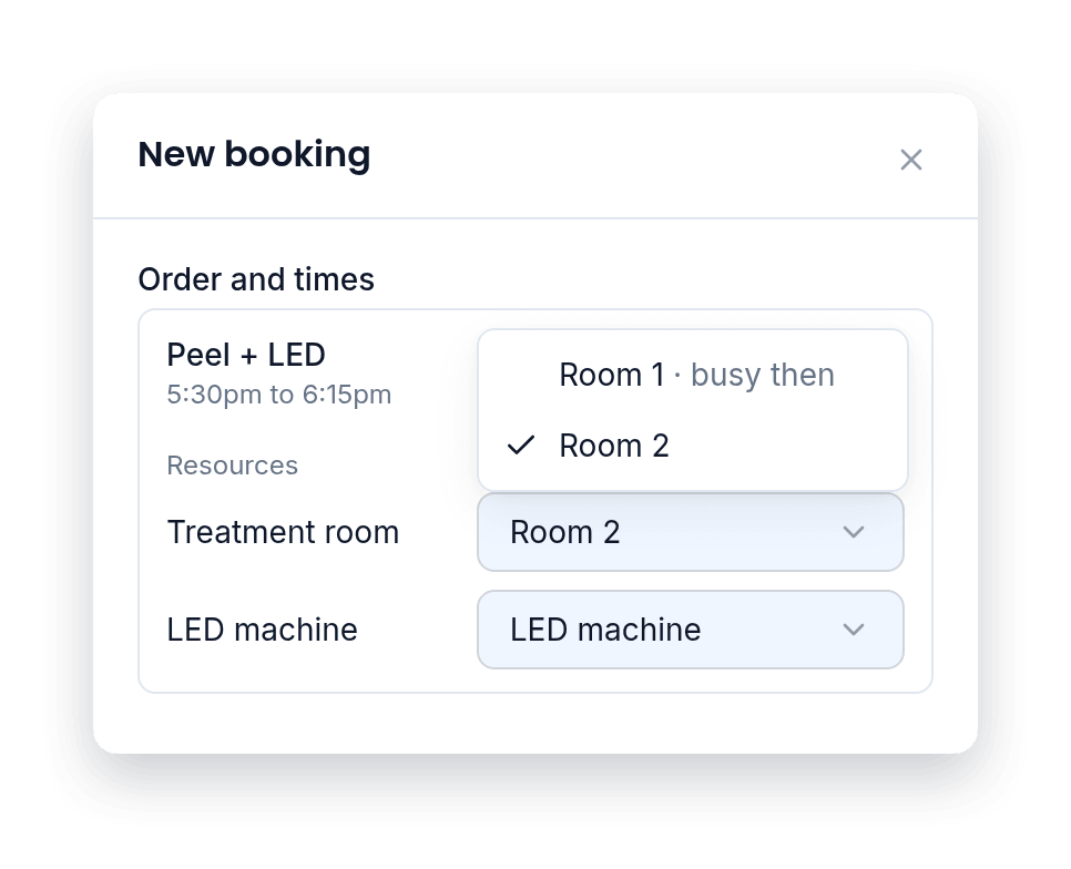 Free rooms and machines, picked as you book