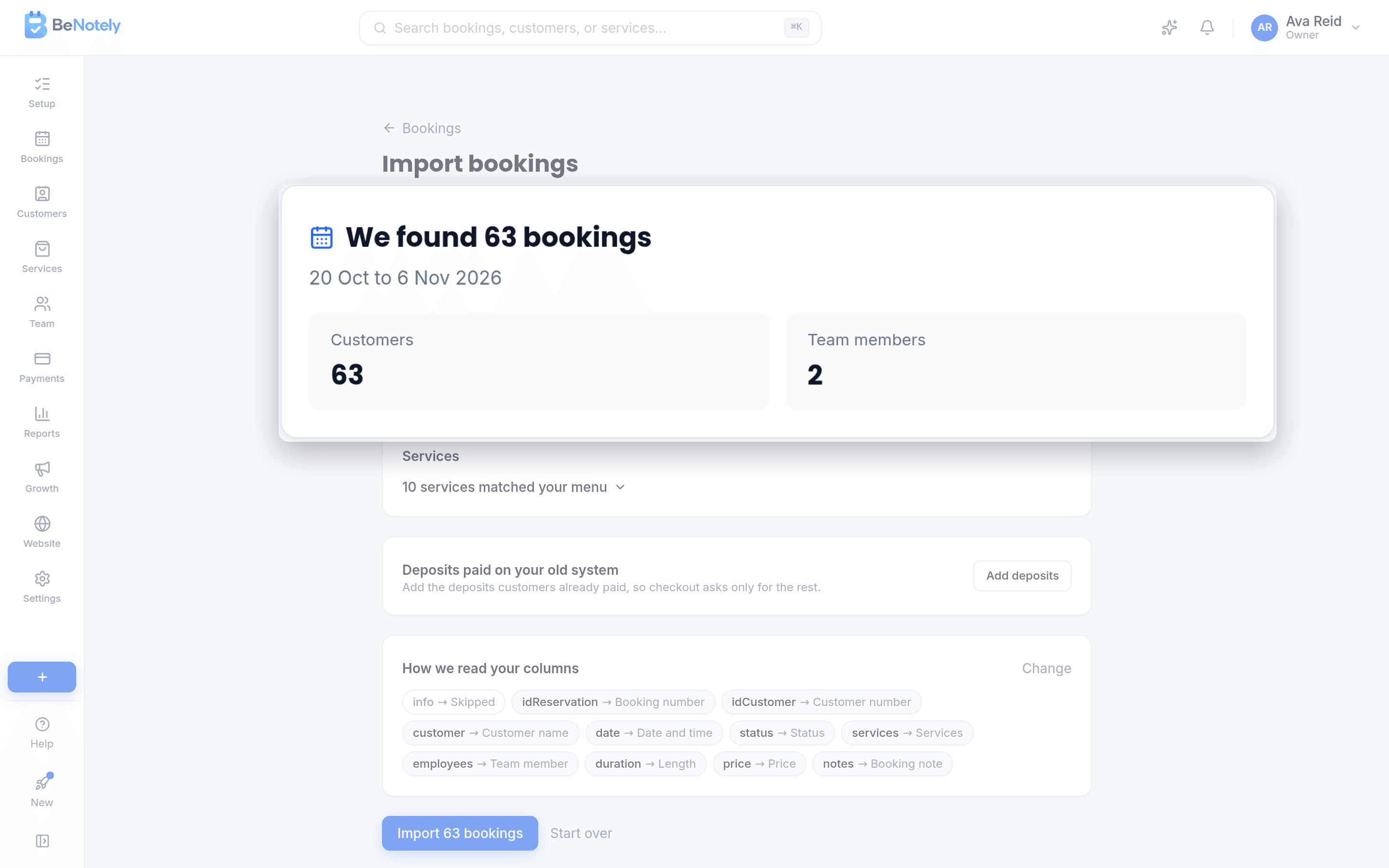 Your upcoming bookings, on your calendar from day one