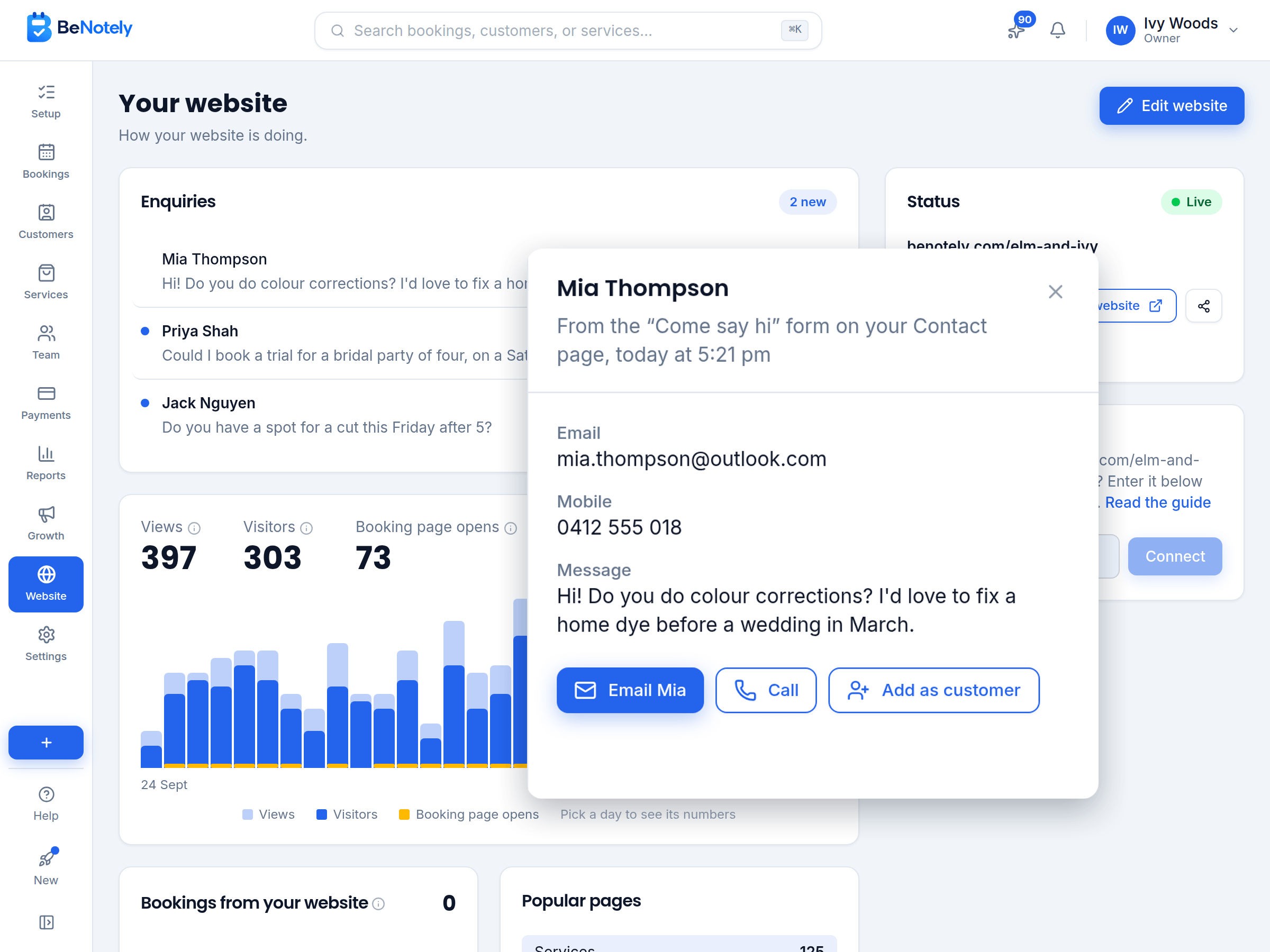 Forms that bring you enquiries and sign-ups