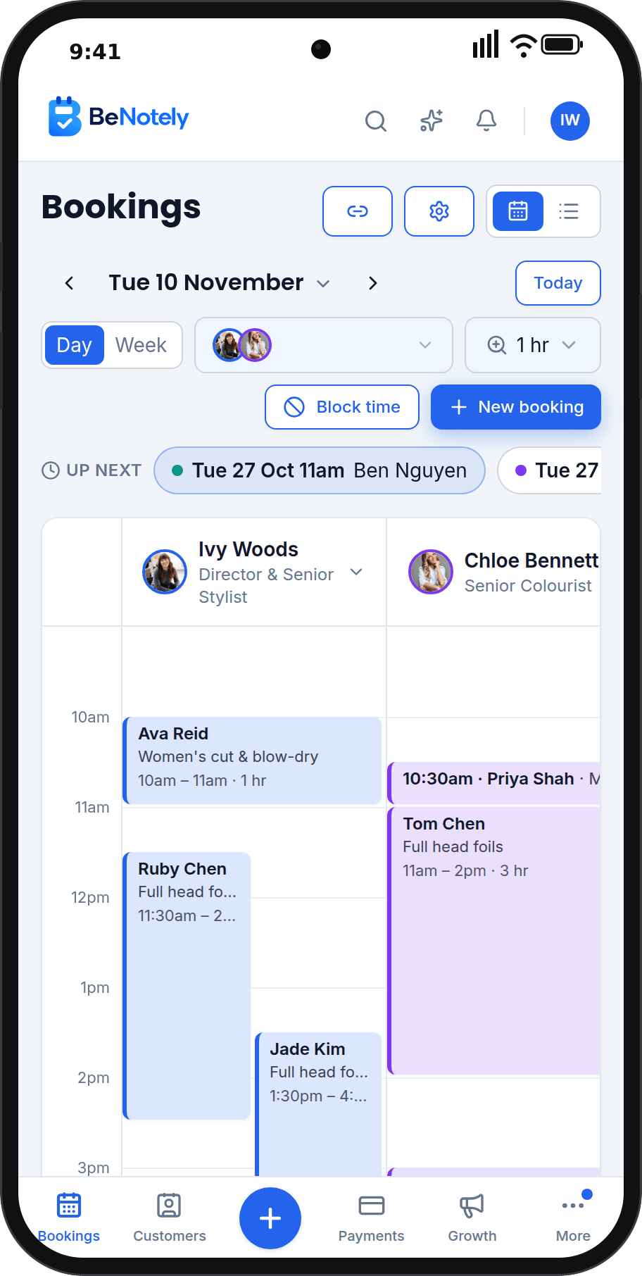 The day on a phone