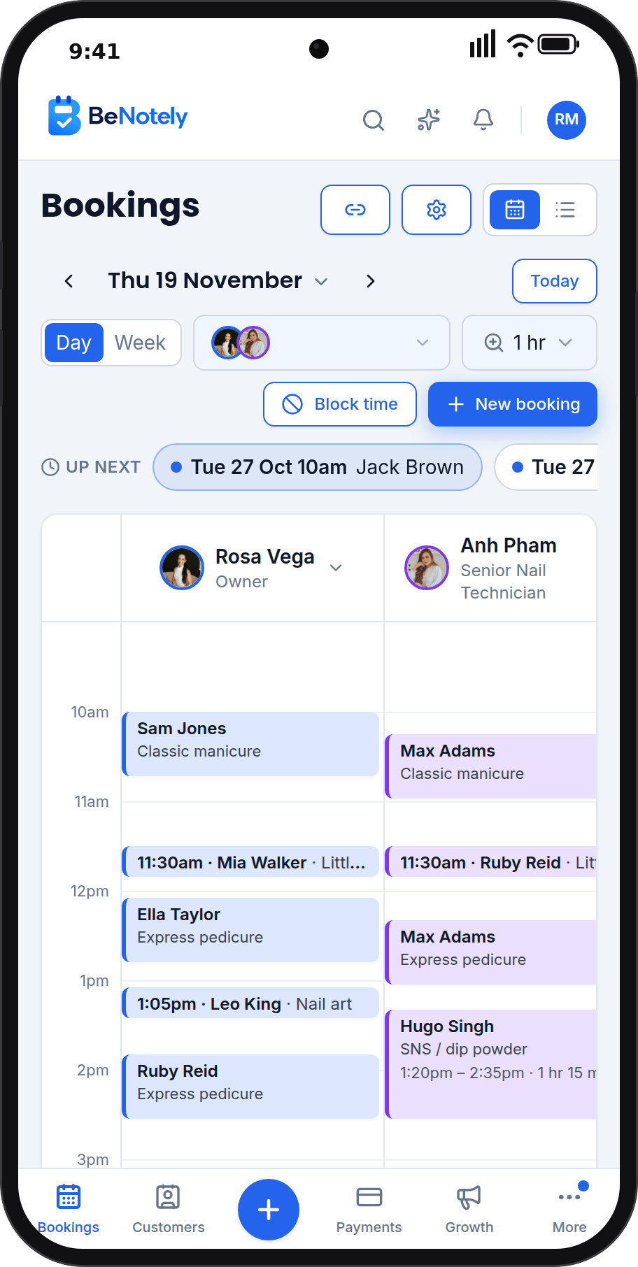The day on a phone